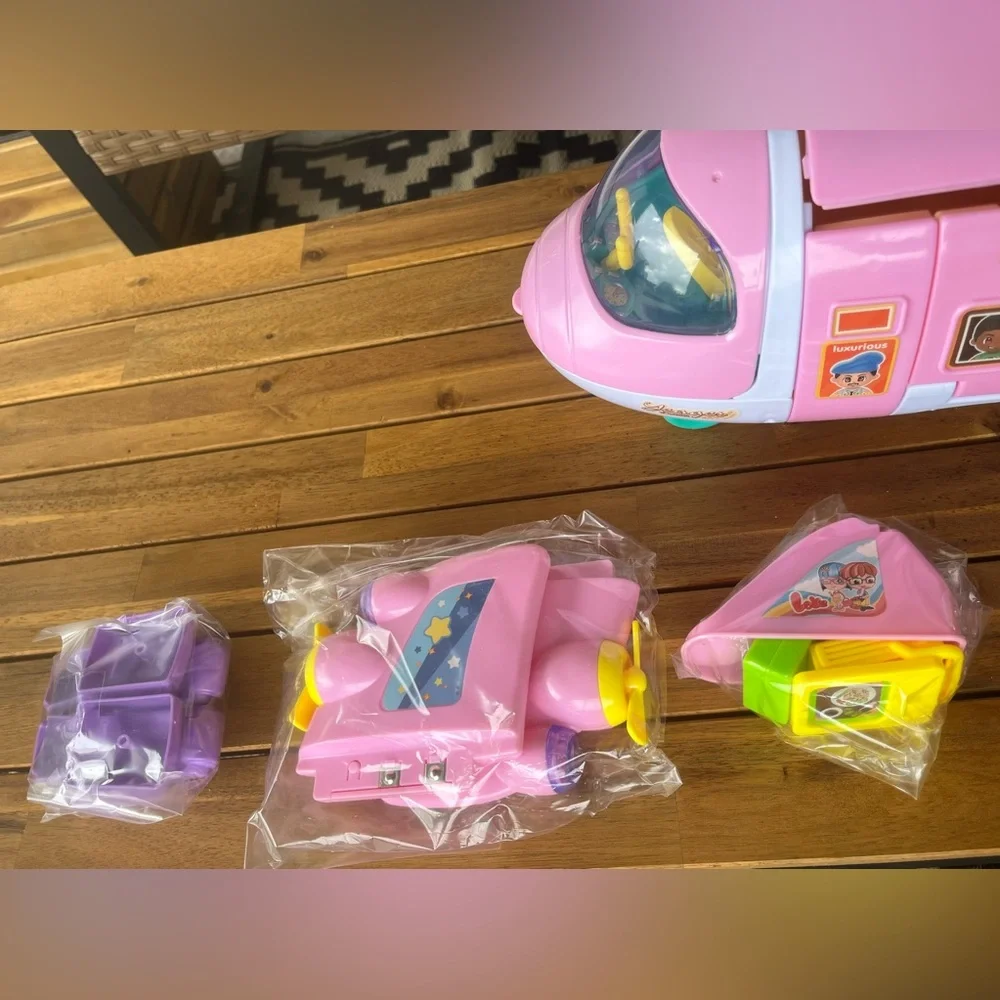 iPlay, iLearn Airplane Dollhouse Playset for Girls 3-5, Kids Pretend Play Dol...